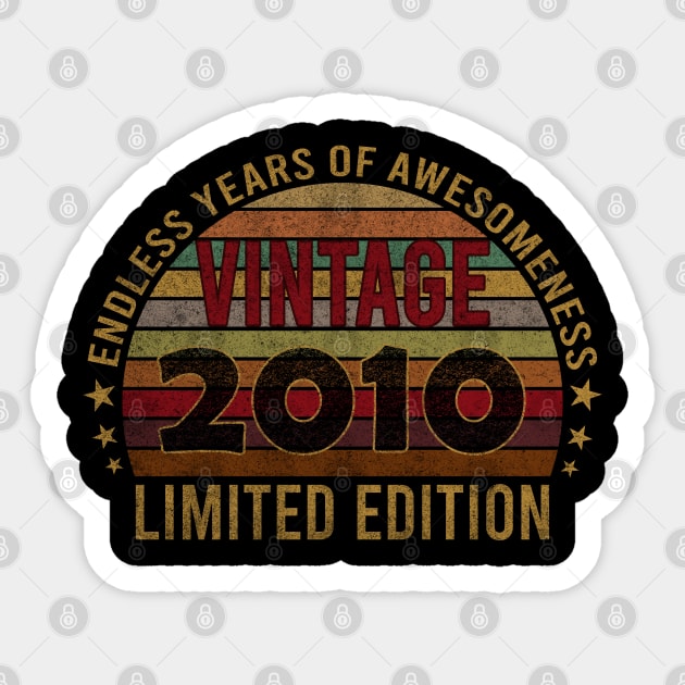 12 Year Old Awesome Since 2010 12th Birthday Gift Sticker by mahmuq